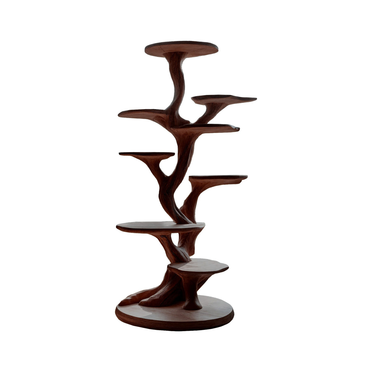 Silvae Sculpted Solid Wood Tree-Inspired Cat Tree Shelf